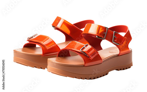 Flatform sandals isolated on transparent Background photo