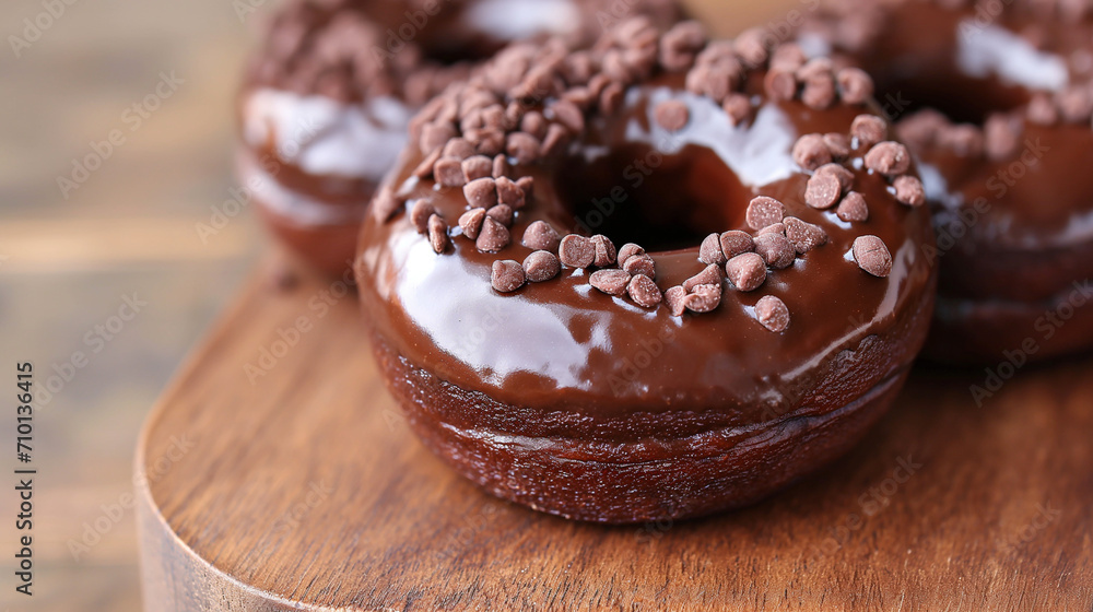 chocolate donut on a plate chocolate donut on a plate