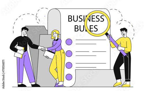 Corporate business rules vector linear