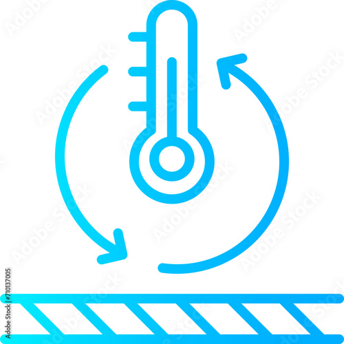 heat recovery, environmentally friendly, gradient icon