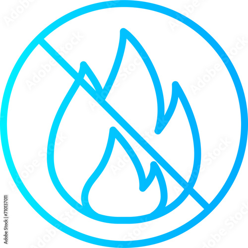 forbidden, no-go zone, verboten, prohibited, taboo, banned, gradient icon