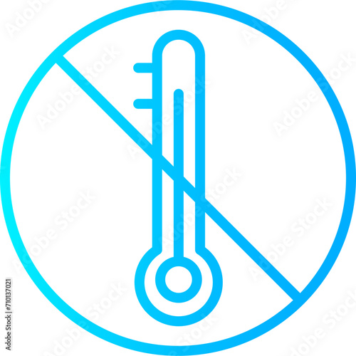 Icon Fabric Properties blue Color gradient - Thermometer