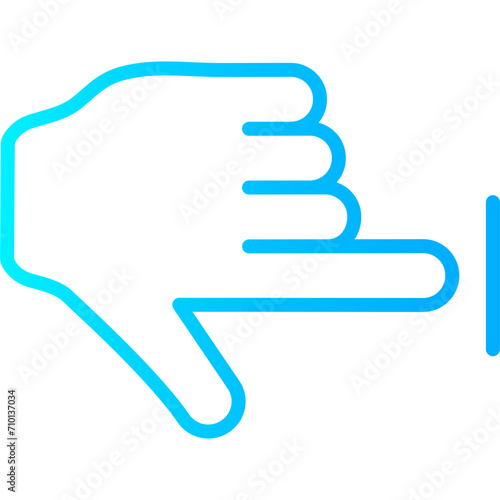 Icon Fabric Properties blue Color gradient - click