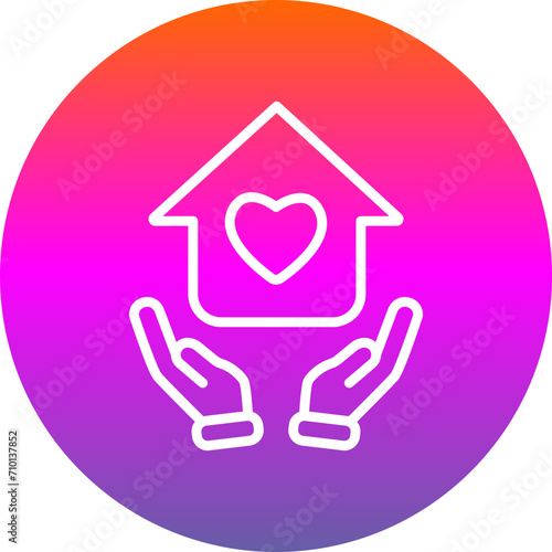 Story Highlights Cover Lifestyle- white symbols on the colorful circle -home