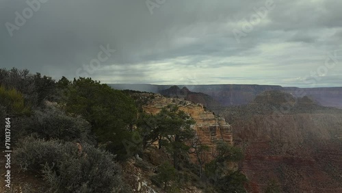 dark clouds over the mountains