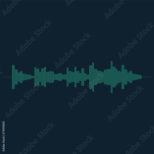Waves of the equalizer. EQ digital signal. Stock vector illustration isolated on blue background.
