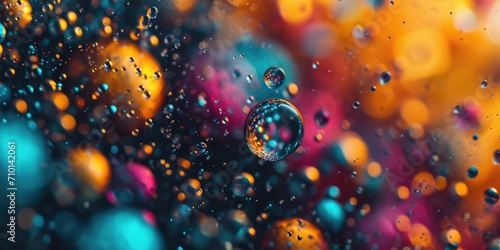 A close-up view of a bunch of bubbles. Can be used to depict joy  celebration  or a relaxing atmosphere