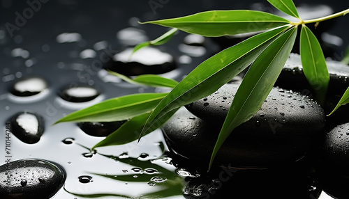 Freshness and beauty in nature, green leaf generated by AI