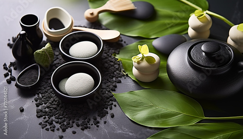 Organic herb bowl brings relaxation and freshness generated by AI