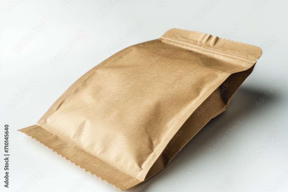 A simple image of a brown paper bag placed on top of a table. Suitable for various uses A simple image of a brown paper bag placed on top of a table. Suitable for various uses