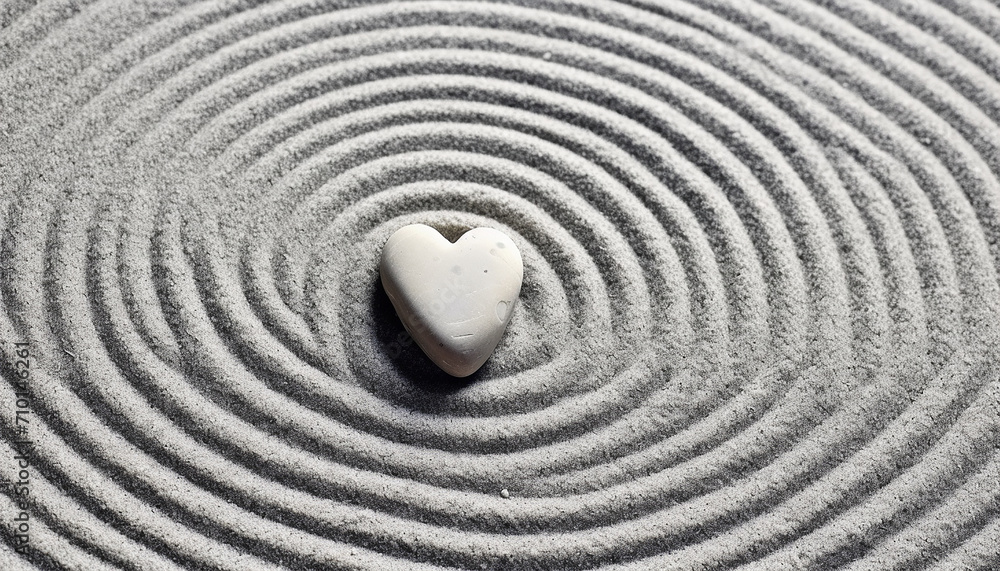 Fototapeta premium Tranquil rock garden, symbol of peace and harmony generated by AI