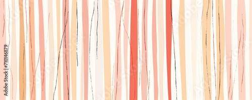 Background seamless playful hand drawn light pastel rust pin stripe fabric pattern
