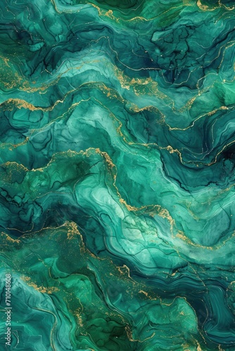 Close-Up of Green and Gold Marble