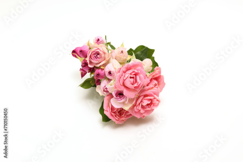 白背景の薔薇の花束 photo