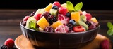 Frozen fruit salad adds a twist to traditional fruit salad.