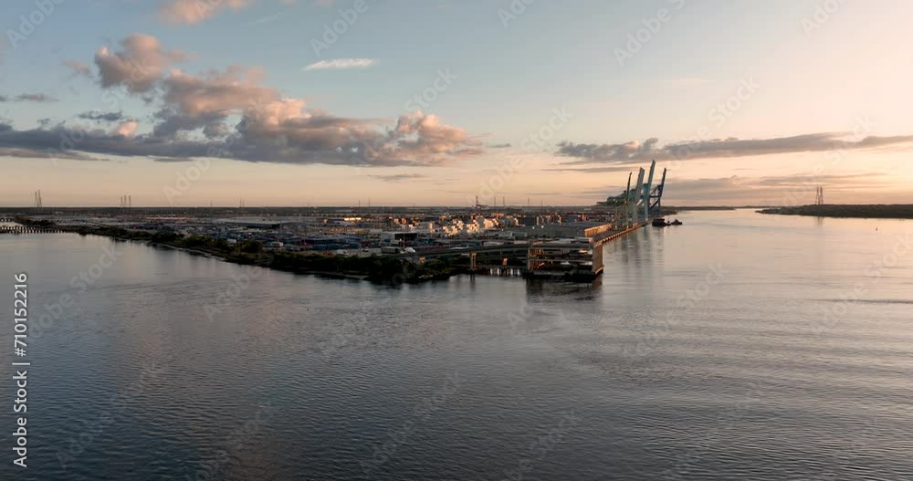 Aerial view of the Blount Island Marine Terminal in Jacksonville, FL. Aerial view of the Blount Island Marine Terminal in Jacksonville, FL.