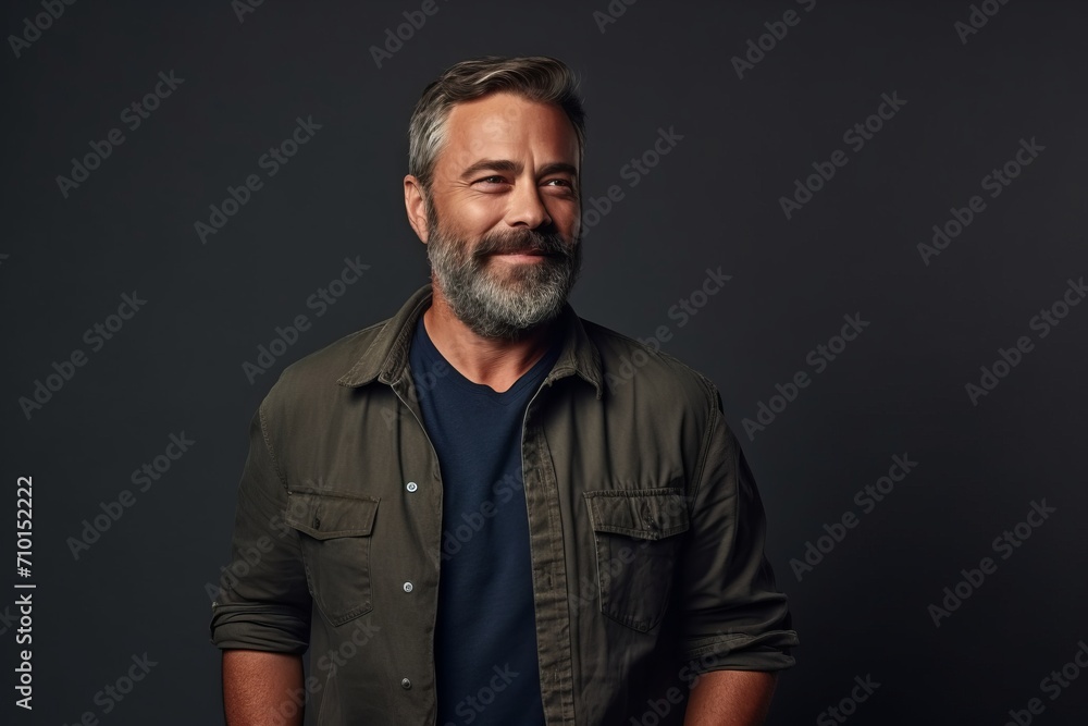 Portrait of a handsome mature man with a beard and mustache. Portrait of a handsome mature man with a beard and mustache.