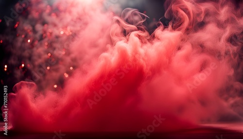 Abstract red fire and smoke. 