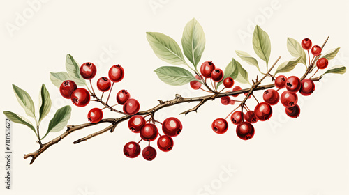 branch of red berries