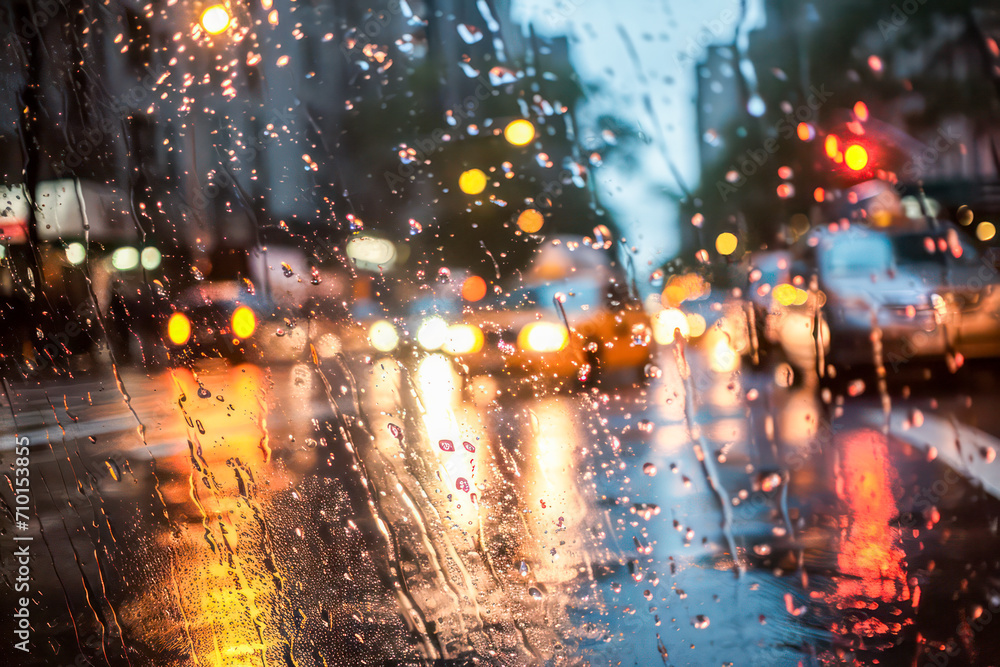 Rainy weather in the city Rainy weather in the city