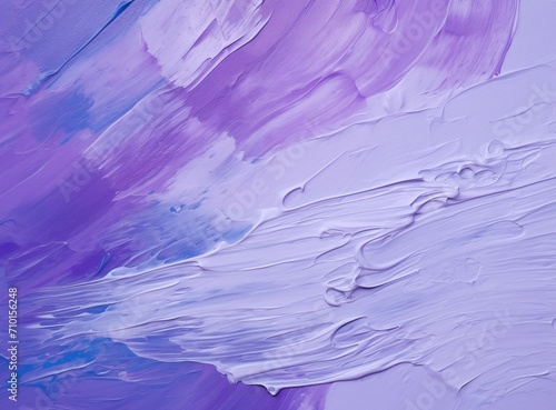 Background  color tempera purple  paint texture on blue paper. photo