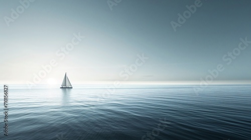 sailing boat on the sea seascape