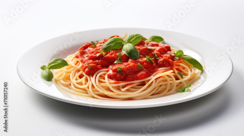 spaghetti on a white background