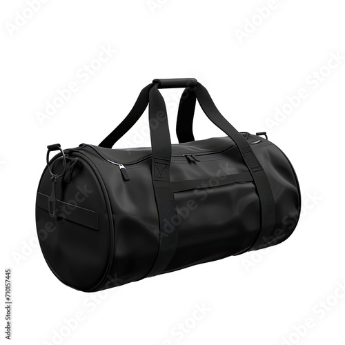 A Sporty Duffel Bag.. Isolated on a Transparent Background. Cutout PNG.