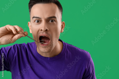 Handsome man with dental to...