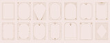 Art Deco frames minimalist collection. Elegant luxury borders and frames, vector templates design