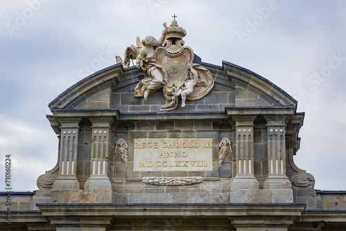 Alcala Gate (Puerta de Alcala, 1778) - Neo-classical monument in Independence Square (Plaza de la Independencia) in Madrid, Spain.