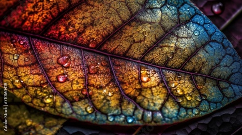 close up of a colorful leave © Muhammad
