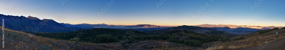 Lone Peak and surrounding landscape view, Jacob’s Ladder hiking trail, Lone Peak Wilderness, Wasatch Rocky Mountains, Utah, USA. 2023 Lone Peak and surrounding landscape view, Jacob’s Ladder hiking trail, Lone Peak Wilderness, Wasatch Rocky Mountains, Utah, USA. 2023
