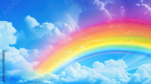 happy bright rainbow background illustration joyful radiant, vivid multicolored, prismatic iridescent happy bright rainbow background © vectorwin