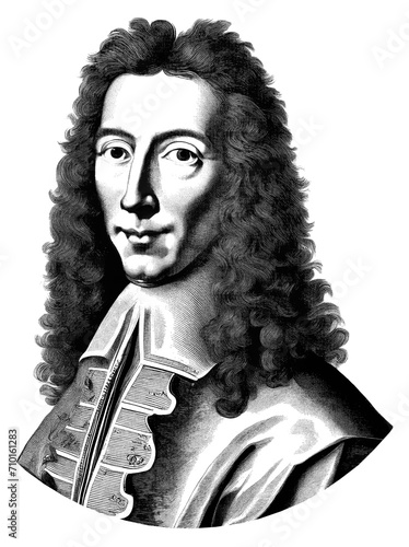 Portrait of Robert Boyle, generative AI	 photo