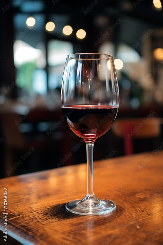 Luxury wineglass on table, celebrating elegance and romance generated by AI Luxury wineglass on table, celebrating elegance and romance generated by AI