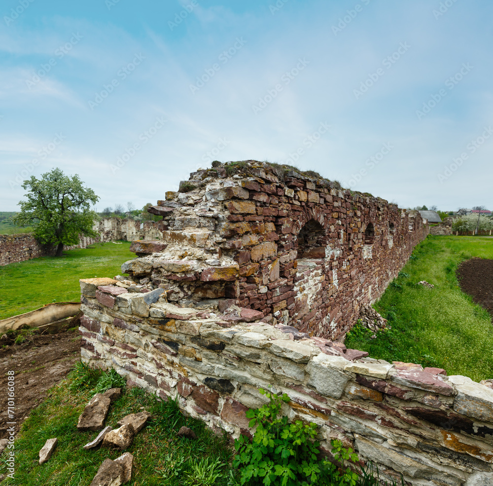 Pidzamochok castle spring ruins, Ternopil Region, Ukraine.