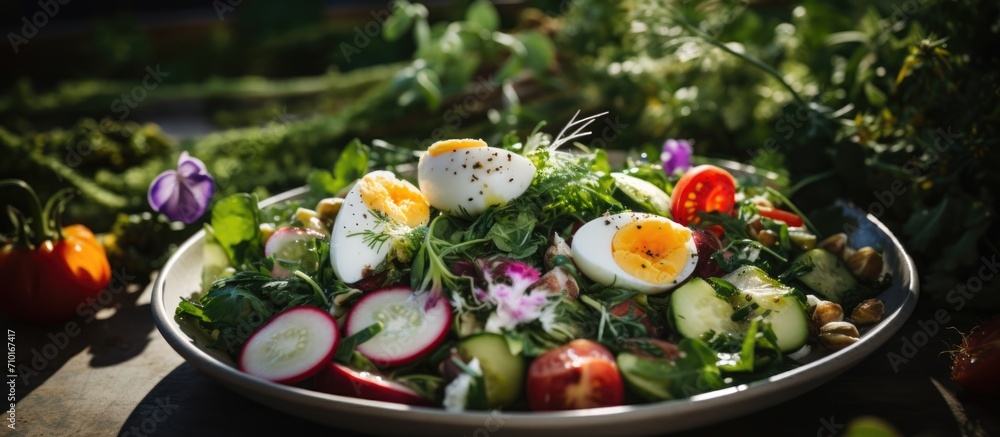 Nourishing salad with fresh ingredients.