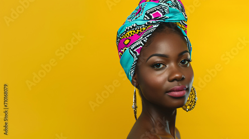 Beautiful amazing Antigua and Barbuda woman on studio background