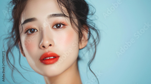 Beautiful amazing asia woman on studio background