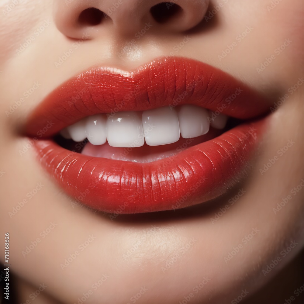 close up lips of woman.Ai generative close up lips of woman.Ai generative