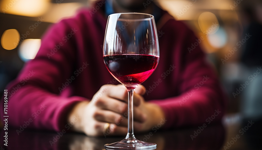 Young adults enjoying wine at a bar generated by AI Young adults enjoying wine at a bar generated by AI