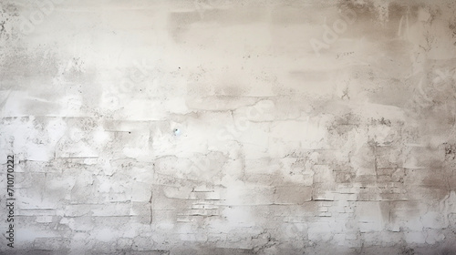 Texture of old rustic white concrete wall covered with gray stucco. Abstract texture stained stucco, light gray, old White brick wall background Horizontal textures in the room, wallpapers.