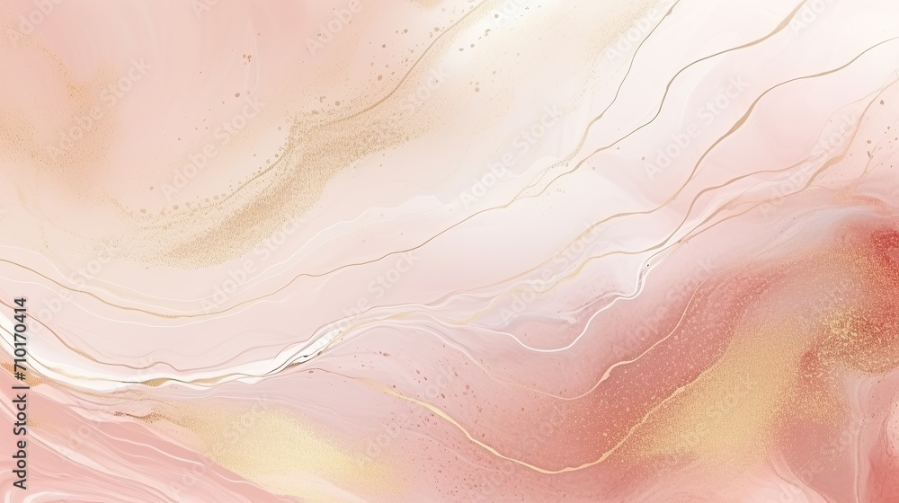 Fototapeta premium Elegant pink and gold abstract marble painting, luxury wedding card, women's day background, mother's day backdrop concept
