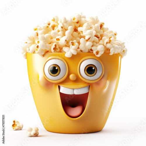 Cute Cartoon Popcorn Charac...