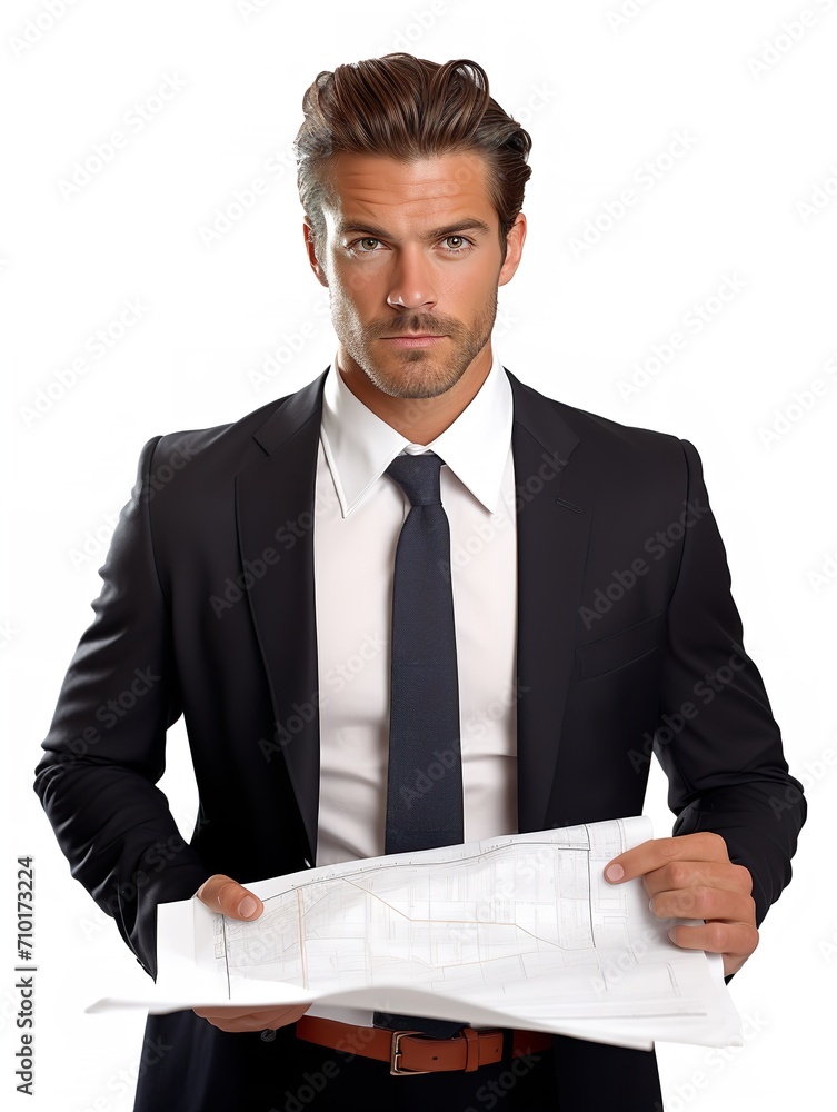 Male Architect Designing Buildings, AI Generated Male Architect Designing Buildings, AI Generated