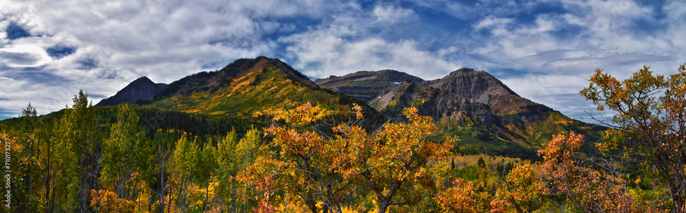 Timpanogos back Willow Hollow Ridge, Pine Hollow Trail hiking view Wasatch Rocky Mountains, Utah. United States. Timpanogos back Willow Hollow Ridge, Pine Hollow Trail hiking view Wasatch Rocky Mountains, Utah. United States.