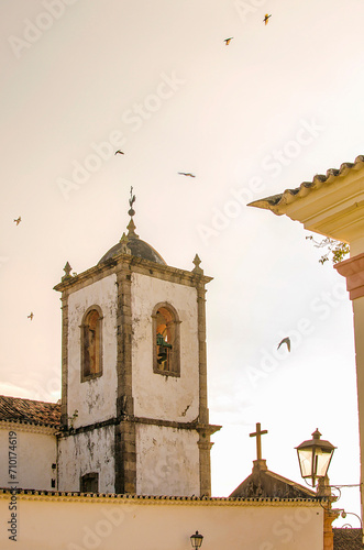 Tower of Santa Rita Church at dawn - Historic Center of Paraty photo