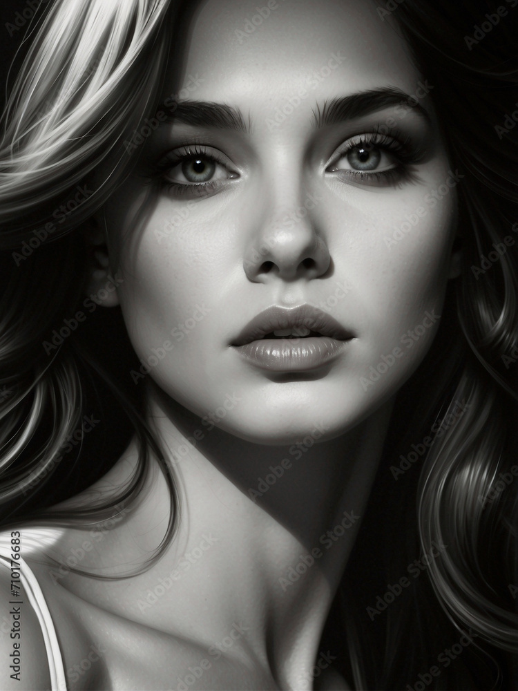 Fototapeta premium hyper-realistic portrait of a captivating women