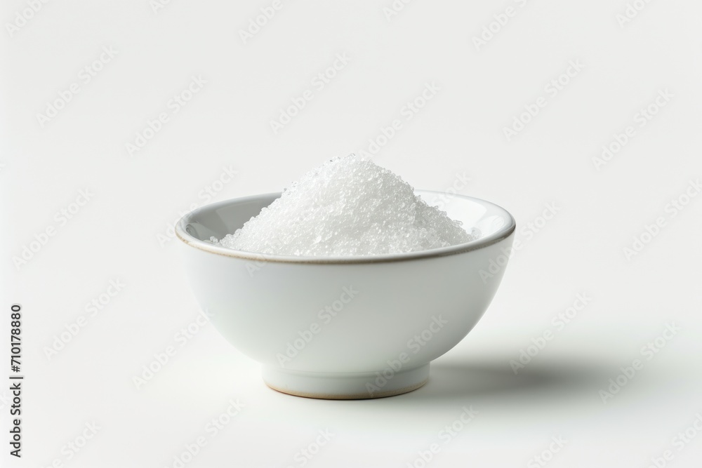 Citric Acid in White Bowl on Isolated Background Citric Acid in White Bowl on Isolated Background